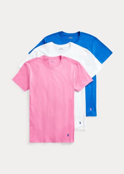 Men's Polo Ralph Lauren Classic Wicking Crew 3-Pack T Shirts | 582946RUC